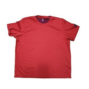 Adidas Red Climate Polyester Short Sleeved Shirt - Mens  2XL